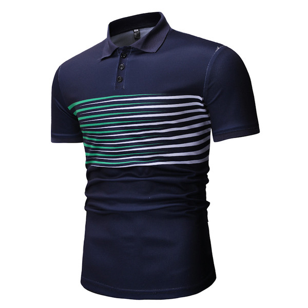 Aktuális férfi póló rövid ujjal és klasszikus gallérral