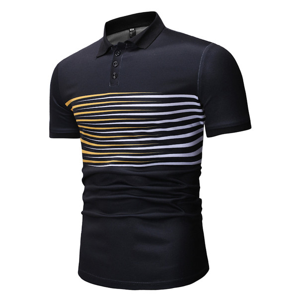 Aktuális férfi póló rövid ujjal és klasszikus gallérral