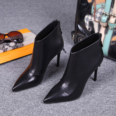 Stiilsed naiste ökonahast saapad õhukese 9 cm kontsaga - terava otsaga mudel