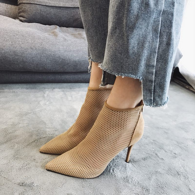 Terava mudeliga naiste võrksaapad 8,5 cm õhukese kontsaga