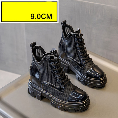 Mūsdienīgi sieviešu zābaki ar iekšējo platformu melnā krāsā - divi modeļi