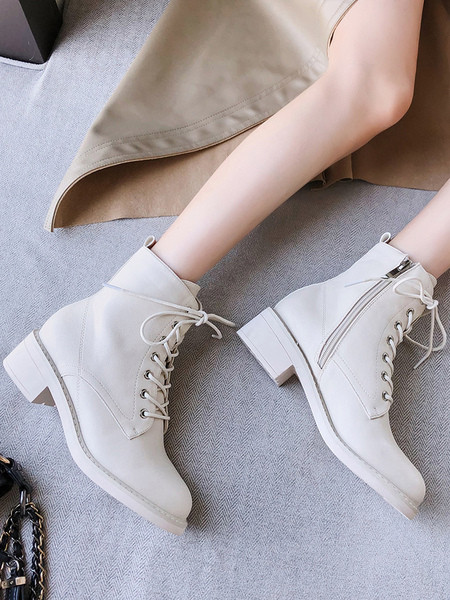 Sieviešu ziemas zābaki no eko ādas ar šņorēm ar siltu oderi