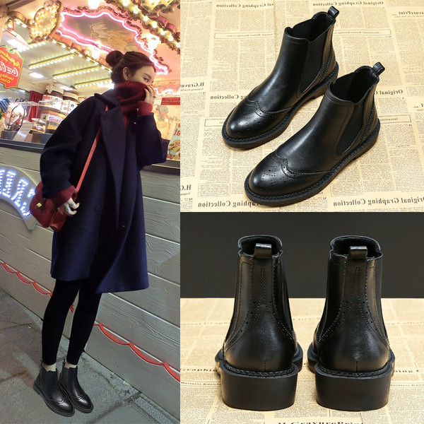 Sieviešu ādas zābaki ar plakanu zoli - divi modeļi