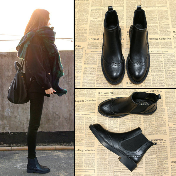 Sieviešu ādas zābaki ar plakanu zoli - divi modeļi