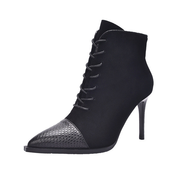 Uus mudel õhukese kontsa ja paeltega teravatipulised naiste saapad