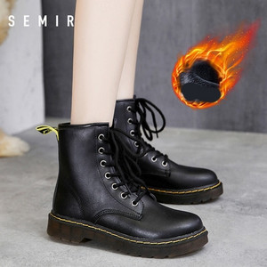 Naiste vabaaja nahast saapad paelte ja lameda tallaga – sooja voodriga või ilma