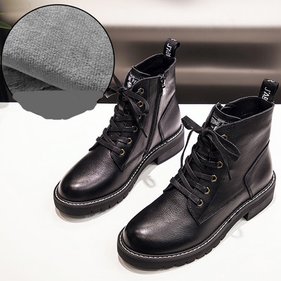 Női csizma műbőr fűzővel, meleg béléssel vagy anélkül