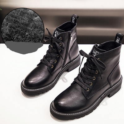 Női csizma műbőr fűzővel, meleg béléssel vagy anélkül