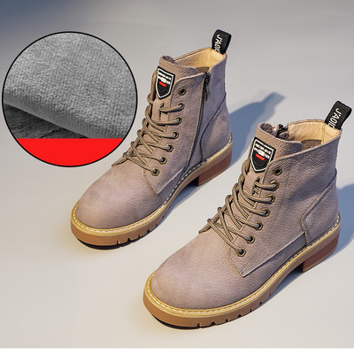 Női csizma műbőr fűzővel, meleg béléssel vagy anélkül