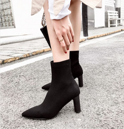 Stilīgs sieviešu zābaku smails modelis ar 8 cm papēdi - divi modeļi