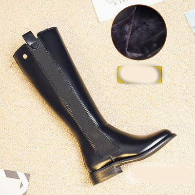 Praegused naiste mustad ökonahast saapad voodriga või ilma