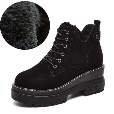 Νέο μοντέλο γυναικείες μπότες με πλατφόρμα - eco suede