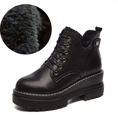 Νέο μοντέλο γυναικείες μπότες με πλατφόρμα - eco suede