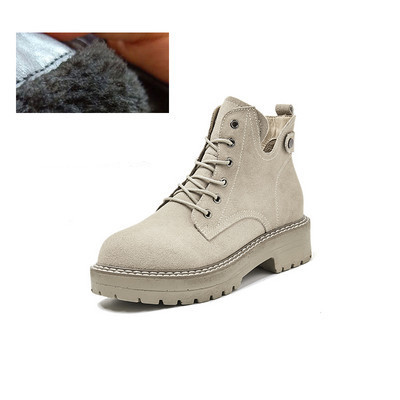 Νέο μοντέλο γυναικείες μπότες με πλατφόρμα - eco suede