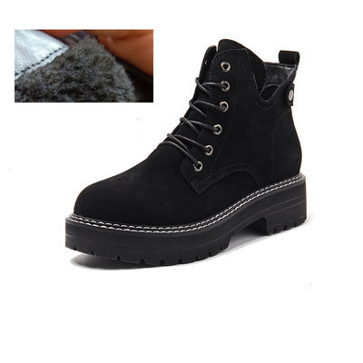 Νέο μοντέλο γυναικείες μπότες με πλατφόρμα - eco suede