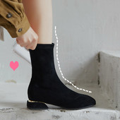 Női alkalmi csizma öko velúrból - meleg béléssel vagy anélkül