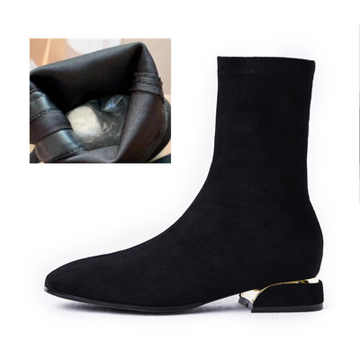 Női alkalmi csizma öko velúrból - meleg béléssel vagy anélkül