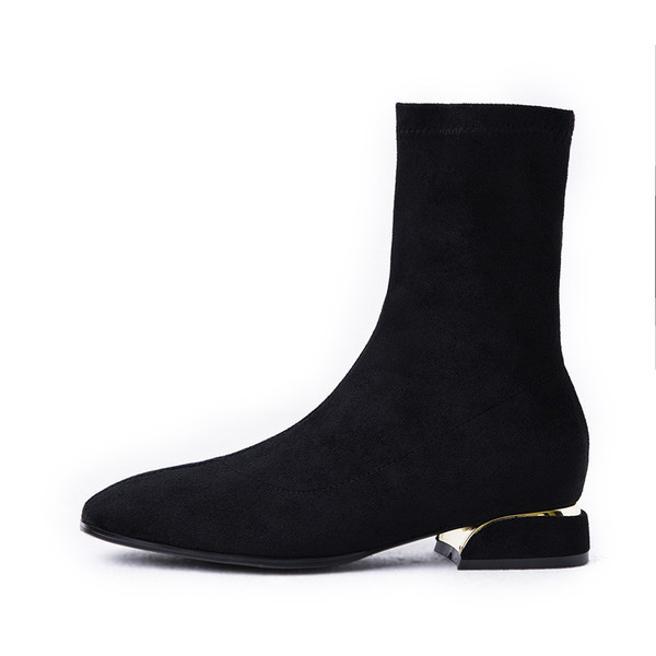 Női alkalmi csizma öko velúrból - meleg béléssel vagy anélkül