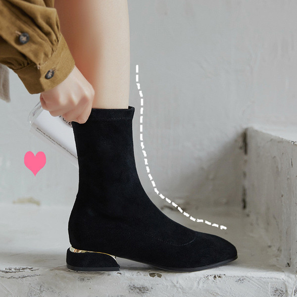 Női alkalmi csizma öko velúrból - meleg béléssel vagy anélkül