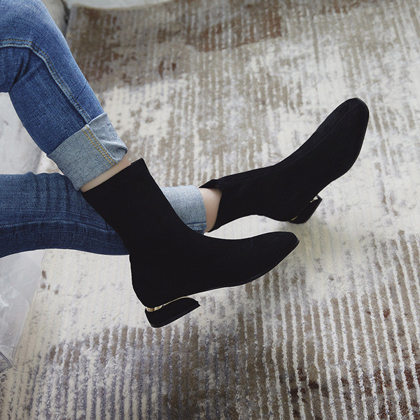 Női alkalmi csizma öko velúrból - meleg béléssel vagy anélkül