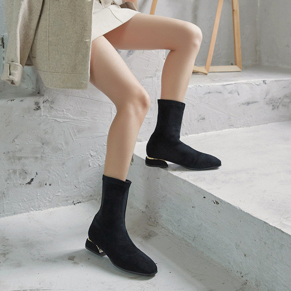 Női alkalmi csizma öko velúrból - meleg béléssel vagy anélkül