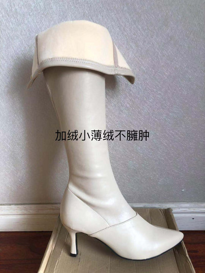 Stiilsed naiste terava otsaga saapad madala õhukese kontsaga voodriga või ilma