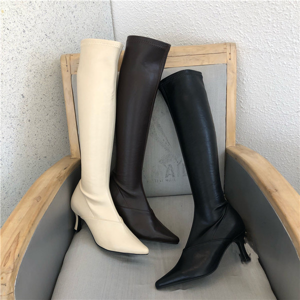 Stiilsed naiste terava otsaga saapad madala õhukese kontsaga voodriga või ilma