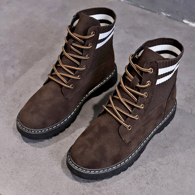 Öko velúrból készült női csizma durva talppal - két modell