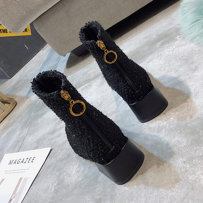 UUS Mudel naiste saapad paksusega 4,5 cm kontsaga - pehme voodriga või ilma