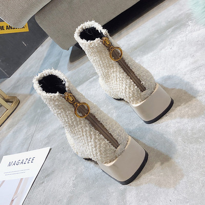 UUS Mudel naiste saapad paksusega 4,5 cm kontsaga - pehme voodriga või ilma