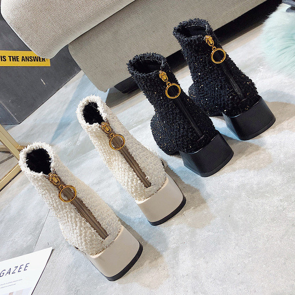 UUS Mudel naiste saapad paksusega 4,5 cm kontsaga - pehme voodriga või ilma