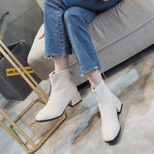 UUS Mudel naiste saapad paksusega 4,5 cm kontsaga - pehme voodriga või ilma