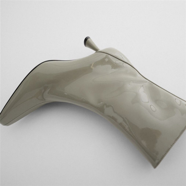 Modern női lakkcsizma vékony sarokkal