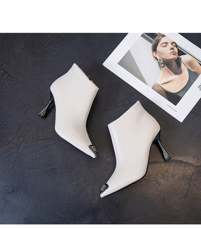 Uus mudel ökonahast metallist kaunistuse ja kontsaga naiste saapad