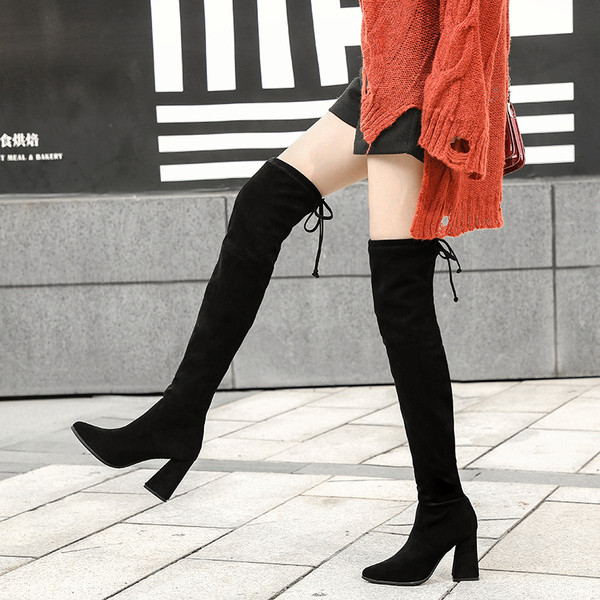 Modern női velúr csizma - két modell