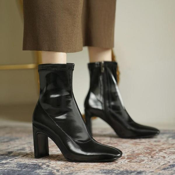 Uus mudel kunstnahast naiste saapad kõrgete kontsadega