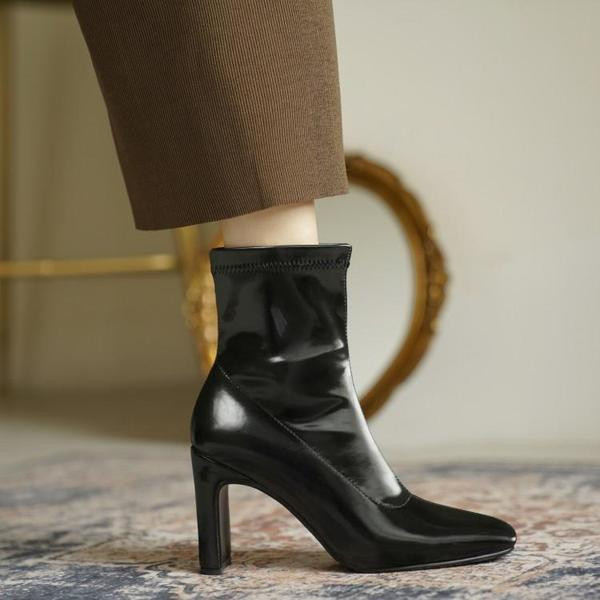 Uus mudel kunstnahast naiste saapad kõrgete kontsadega