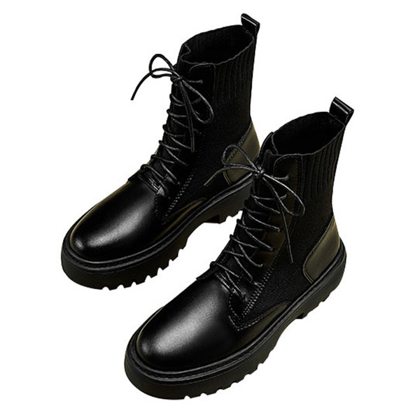 Novi model ženskih čizama sa pertlom i ravnim đonom u crnoj boji