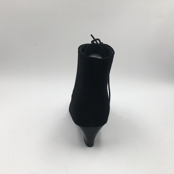 Alkalmi női csizma fűzővel - öko velúr