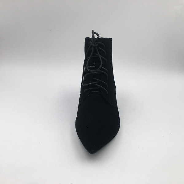 Alkalmi női csizma fűzővel - öko velúr