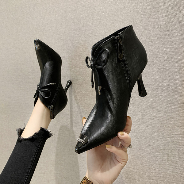 Uus mudel ökonahast paela ja kontsaga naiste saapad