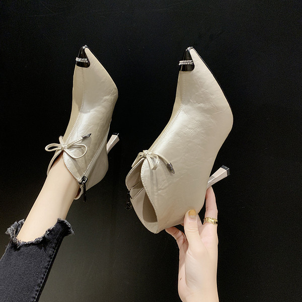 Uus mudel ökonahast paela ja kontsaga naiste saapad