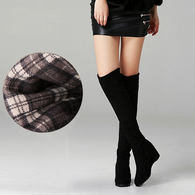 Jesenske čizme do koljena od eko brušene kože