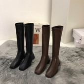 Naiste kandilise kontsaga nahast saapad