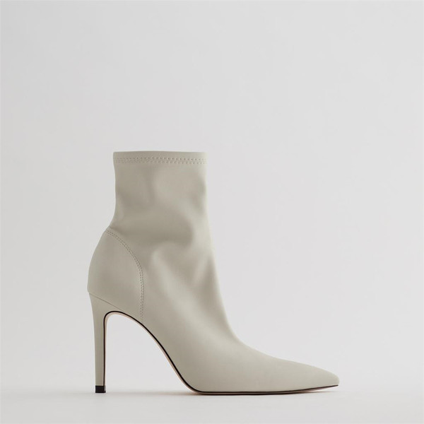 Öko-nahast stiilsed õhukese kontsa ja lukuga naiste saapad