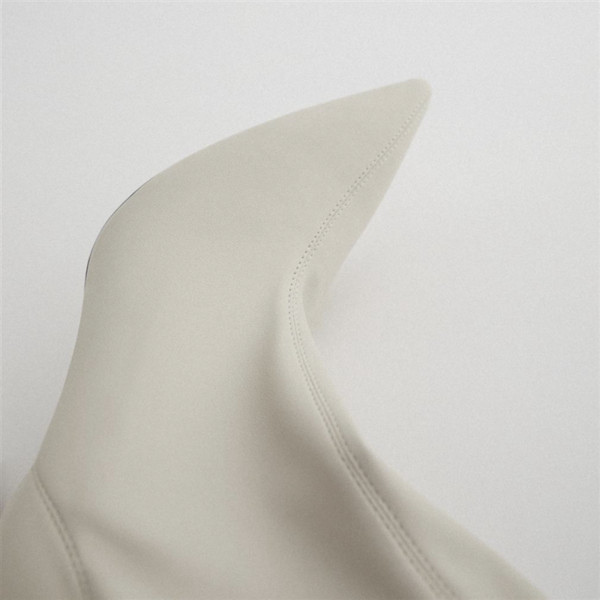 Öko-nahast stiilsed õhukese kontsa ja lukuga naiste saapad