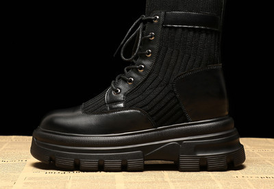 Crne ženske čizme od tekstila sa vezicama u nekoliko modela