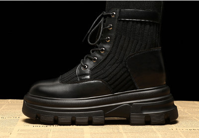 Crne ženske čizme od tekstila sa vezicama u nekoliko modela