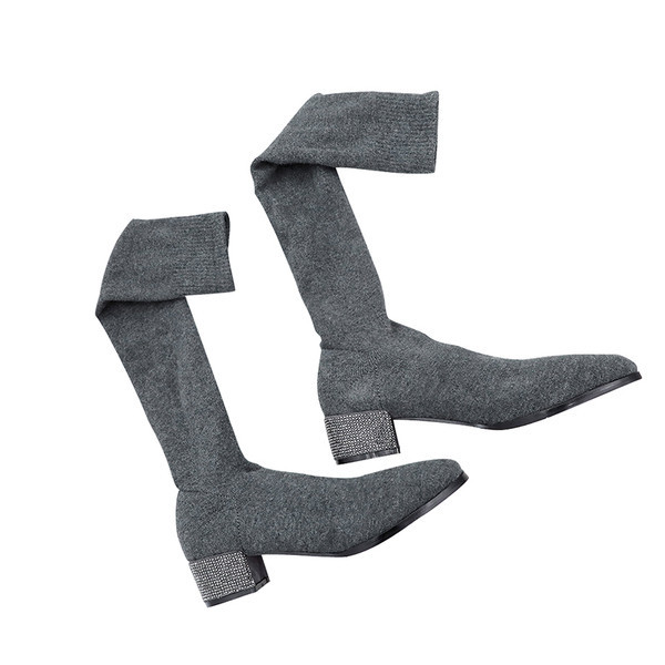 Sieviešu ikdienas zeķu zābaki ar papēdi