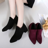 Uus mudel sügissaapad teravatipuline mudel ökoseemisnahast ja madalast paksust kontsaga